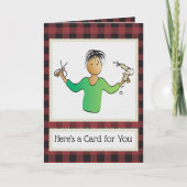 Hair Dresser-kerstKaart van klant Kaart (Voorkant)