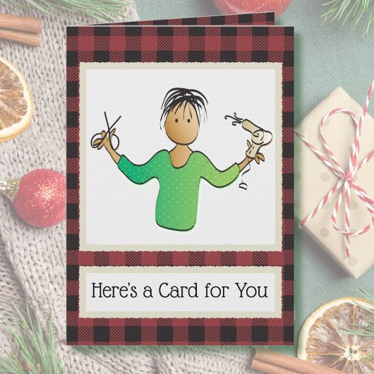 Hair Dresser-kerstKaart van klant Kaart