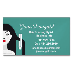 Hair Dresser Stylist Beauty Salon Spa Magnetisch Visitekaartje
