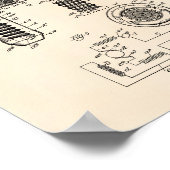 Hair Drier 1929 Patent Art Old Peper Poster (Hoek)