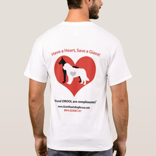 "Hair & drool zijn complementair" T-shirt (Achterkant)