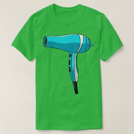 Hair Dryer Hairdresser Barber T-shirt (Design voorkant)