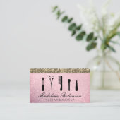 Hair en Makeup Glitter Benoeming Afsprakenkaartje (Staand voorkant)