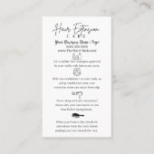 Hair Extension Care Visitekaartje (Voorkant)
