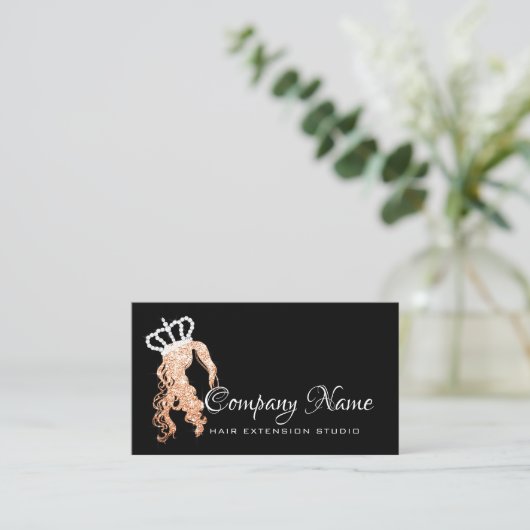 Hair Extension Hair Copper Roos Crown Spark Salon Afsprakenkaartje (Staand voorkant)