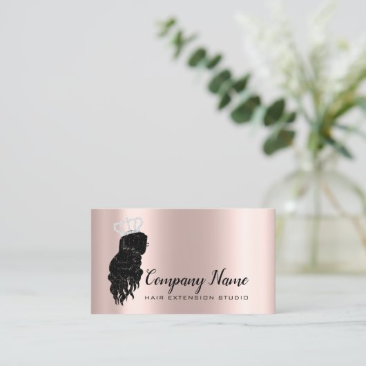 Hair Extension Hair Roos Crown Spark Diamond Afsprakenkaartje (Staand voorkant)