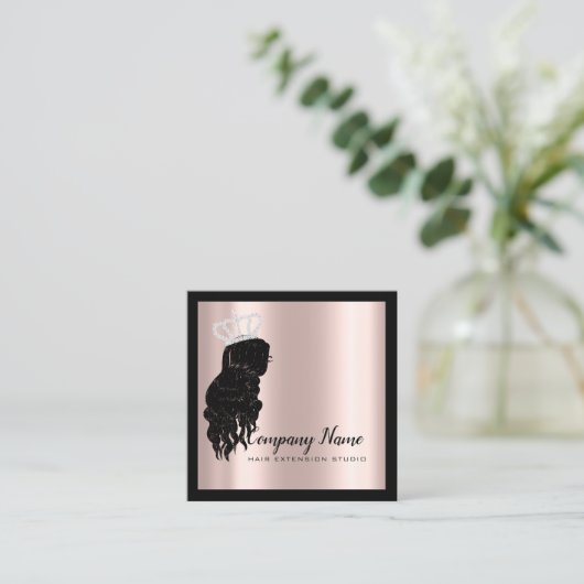 Hair Extension Hair Roos Crown Square Diamond Afsprakenkaartje (Staand voorkant)