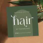 Hair Extensions Aftercare Modern Boho Sage Groen Vierkante Visitekaartje