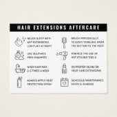 Hair Extensions Aftercare Visitekaartje (Achterkant)
