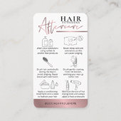 Hair Extensions Care Guide Roos Gold Lux Salon Visitekaartje (Voorkant)