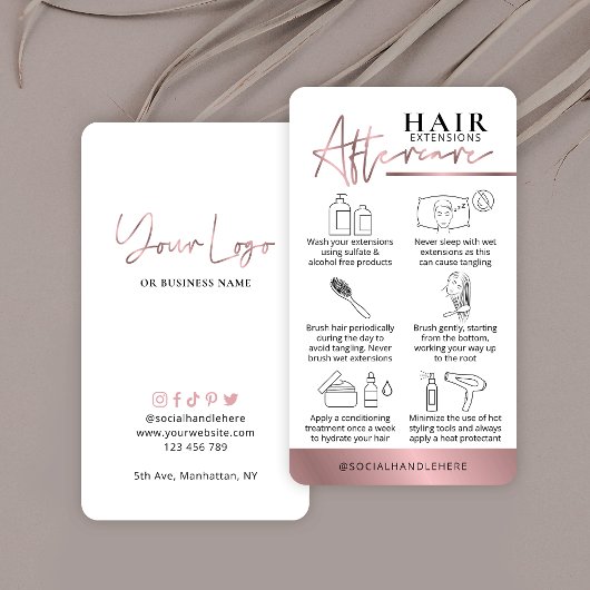 Hair Extensions Care Guide Roos Gold Lux Salon Visitekaartje