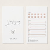 Hair Extensions Care Hang Label Kaart met Logo (Voorkant /achterkant)