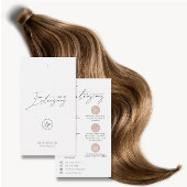 Hair Extensions Care Hang Label Kaart met Logo