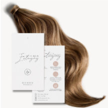 Hair Extensions Care Hang Label Kaart met Logo