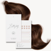 Hair Extensions Care Hang Label Kaart met Logo