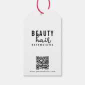 Hair Extensions Packaging Hang Label Hair Branding Cadeaulabel (Voorkant)