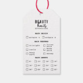 Hair Extensions Packaging Hang Label Hair Branding Cadeaulabel (Achterkant)