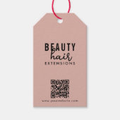 Hair Extensions Packaging Hang Label Hair Branding Cadeaulabel (Voorkant)