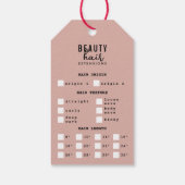 Hair Extensions Packaging Hang Label Hair Branding Cadeaulabel (Achterkant)