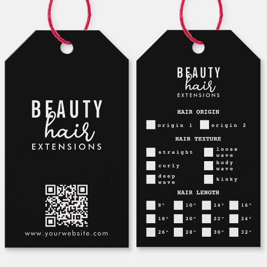 Hair Extensions Packaging Hang Label Hair Branding Cadeaulabel