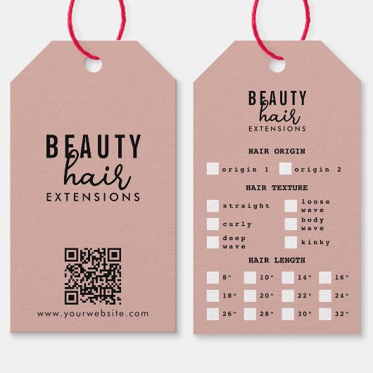 Hair Extensions Packaging Hang Label Hair Branding Cadeaulabel