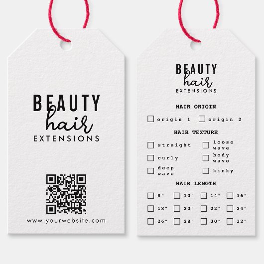 Hair Extensions Packaging Hang Label Hair Branding Cadeaulabel