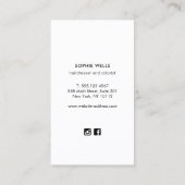 Hair Extensions Stylist Salon Visitekaartje (Achterkant)