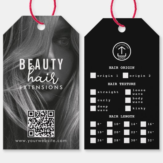 Hair Extensions Verpakking Hang Label Hair Foto Cadeaulabel