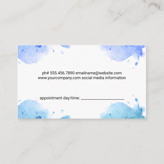 Hair Flowing Grey Graphic | QR-code Afsprakenkaartje (Achterkant)