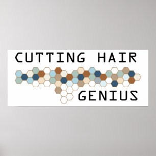 Hair Genius snijden Poster