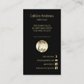 Hair Gold Black Beauty Checklist Business Logo Afsprakenkaartje (Achterkant)