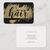 HAIR/goudpenseel/wervelpatroon Visitekaartje (Voorkant / Achterkant)