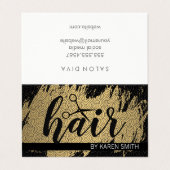 HAIR/goudpenseel/wervelpatroon Visitekaartje (Buitenkant ongevouwen)