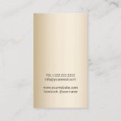 Hair & Lash Extensions Salon Modern Blue & Gold Visitekaartje (Achterkant)