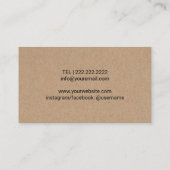 Hair & Lashes Beauty Salon Rustic Kraft Visitekaartje (Achterkant)