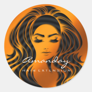 Hair Lashes Extension Stylist Make-up Bronze Honey Ronde Sticker