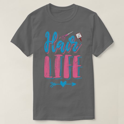 Hair Life Haarstylist-ontwerp T-shirt (Design voorkant)