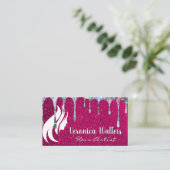 Hair Logo | Glitter Glamour Glitz Drip Klantenkaartje (Staand voorkant)