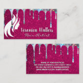 Hair Logo | Glitter Glamour Glitz Drip Klantenkaartje (Voorkant / Achterkant)