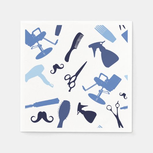 Hair lounge tools pattern servet (Voorkant)