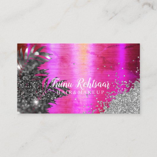 HAIR MAKE DE Visitekaartje VAN Glitter Mousserend (Voorkant)