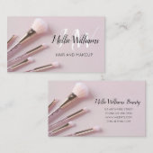 Hair Make-up MUA Visitekaartje Dusty Pink (Voorkant / Achterkant)