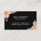 Hair & Makeup Artiest  Floral Appointes Afsprakenkaartje (Achterkant)