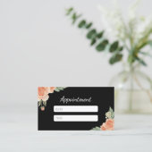 Hair & Makeup Artiest  Floral Appointes Afsprakenkaartje (Staand voorkant)