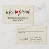 Hair & Makeup Artist Ivory Glitter Salon Referral (Voorkant / Achterkant)