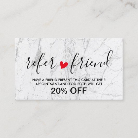 Hair & Makeup Artist Modern Marble Salon Referral (Voorkant)