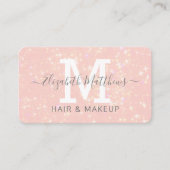 Hair Makeup Artist Pink Sparkle Visitekaartje (Voorkant)