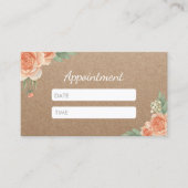 Hair & Makeup Artist Rustic Floral Appointment Afsprakenkaartje (Voorkant)