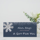Hair Makeup Beauty Salon Winter Gift Certificate (Staand voorkant)