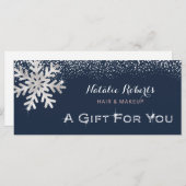 Hair Makeup Beauty Salon Winter Gift Certificate (Voorkant / Achterkant)